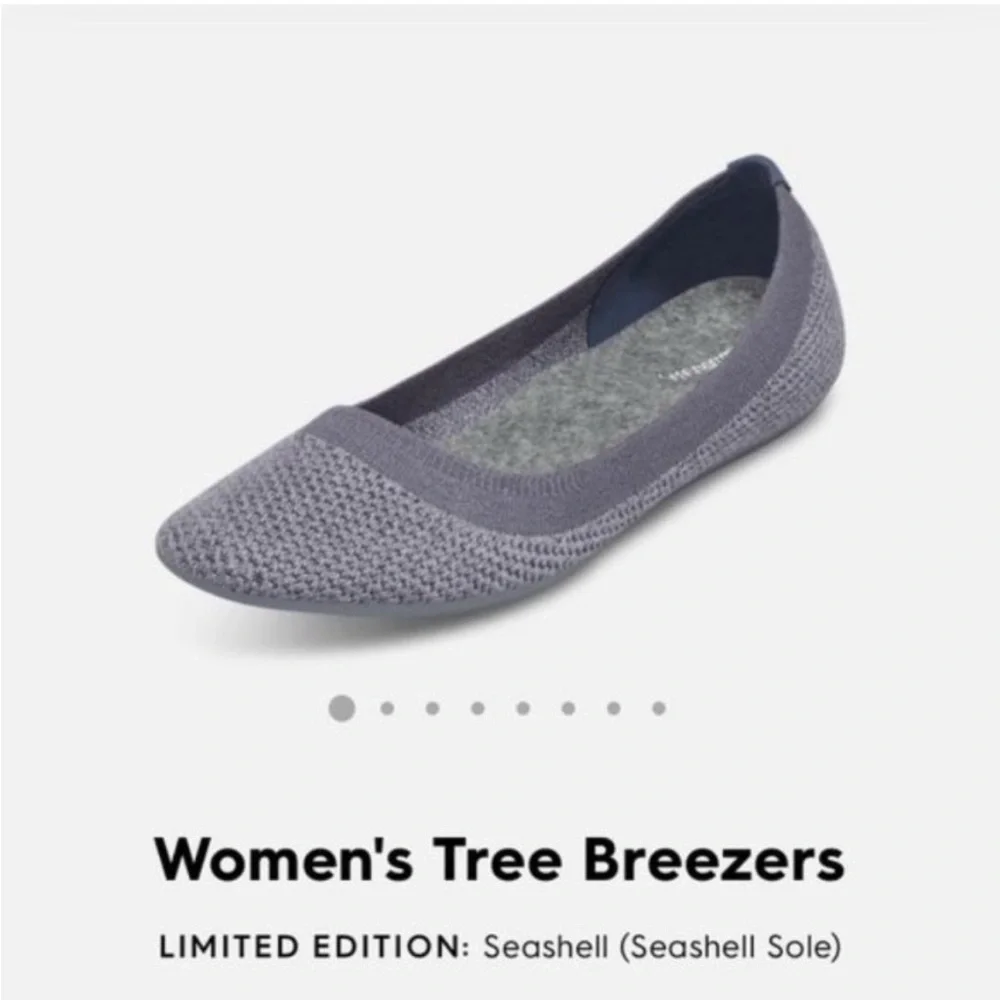 RARE Allbirds Tree Breezer Flats Seashell Gray Size 9 women - Picture 4 of 17